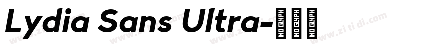 Lydia Sans Ultra字体转换